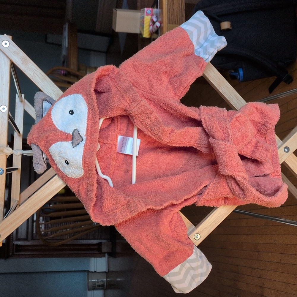 Fox baby robe size 0-9 months